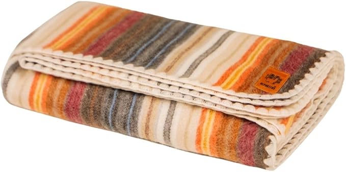 ALPAKITAS Alpaca Wool Blanket - Throw Bed Blanket - Alpaca Blanket - Best Gift & Warm Blanket, Lightweight, Couch Blanket or Camp - Outdoor Blanket - 64 x 45 Inches (White & Brown)