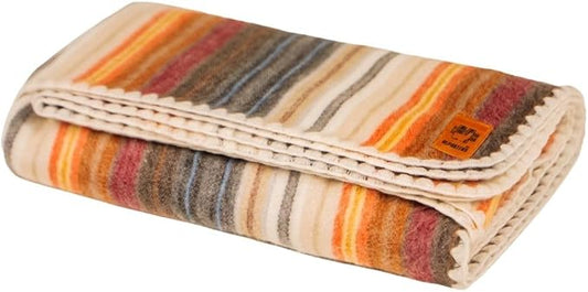 ALPAKITAS Alpaca Wool Blanket - Throw Bed Blanket - Alpaca Blanket - Best Gift & Warm Blanket, Lightweight, Couch Blanket or Camp - Outdoor Blanket - 64 x 45 Inches (White & Brown)