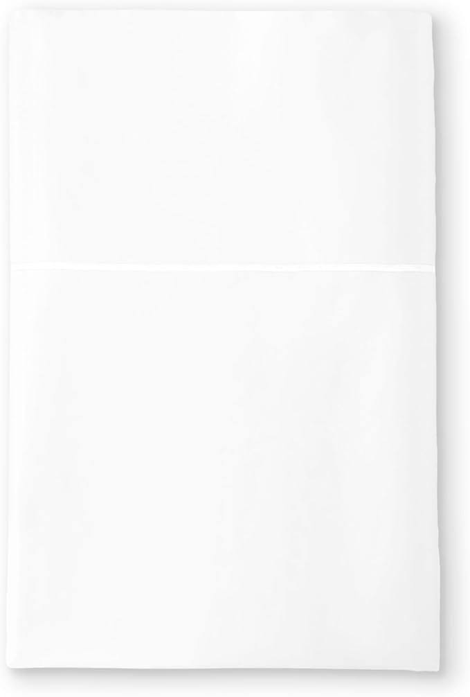 Certified Organic Queen Flat Sheet Only - 100% Organic Cotton Top Sheet with Luxurious Soft and Breathable 300 Thread Count Sateen Weave Finish - GOTS & Fairtrade Certified (White, Queen)
