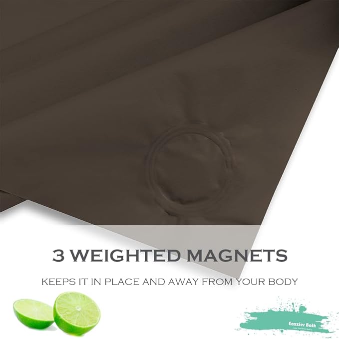 Taupe Plastic Shower Curtain Or Liner, 72x72 Inch Lightweight Brown Plastic Bathroom Shower Showroom Inner Curtain with Rustproof Metal Grommet Holes and Weighted Magnets