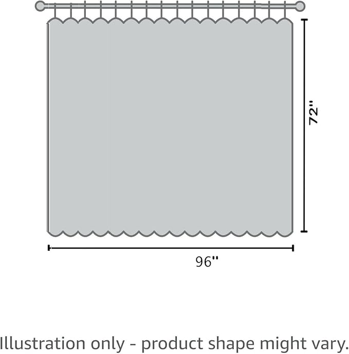 Extra Wide Shower Curtain Liner 96 x 72 inch, EVA Weighted Bathroom Shower Liner with 4 Strong Magnets, Heavy Duty,Pebble (96" W X 72" H)
