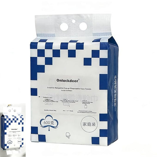 【Large Pack】Disposable Face Towels 160 Count,Hanging Design100% Bio-based Viscose Ultra Thick Face Towelettes,Dual-Texture,Makeup Remover Dry Wipes for Blemish or Sensitive Skin (160 count)