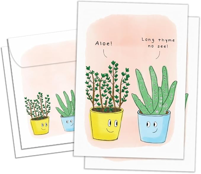 Tree-Free Greetings Thinking Of You Greeting Card,Eco Friendly,Made in USA,100% Recycled Paper,5"x7", Aloe Thyme (GT61279)