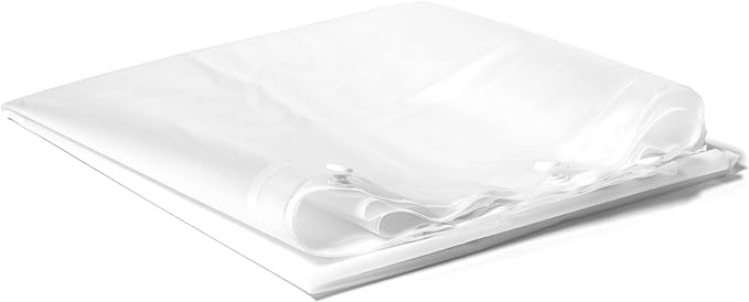 Hookless It’s A Snap! Plastic PEVA Antimicrobial Snap-in Replacement Shower Curtain Liner Curtain with Sheer Window, 70" x 54", Water-Repellent, Easy Install, Frost (Pack of 6)