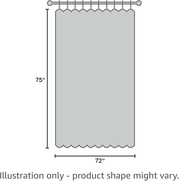 Shower Curtain Liner 75inches Long, EVA Waterproof Weighted Heavy Duty Bathroom Shower Liner with 3 Strong Magnets and 12 Rust Proof Grommets, Cobblestone, 72 X 75 inches