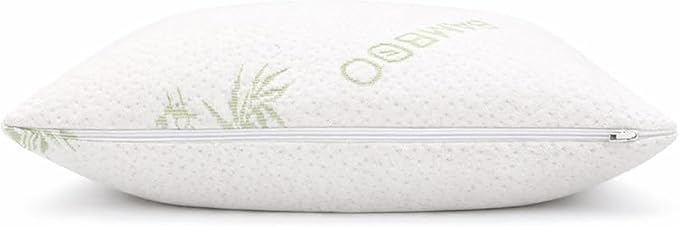 ORGANIC TEXTILES 100% Handmade Organic Shredded Latex Bed Pillow with Viscose Derived Bamboo Removable Cover - (Queen, Pack of 1)