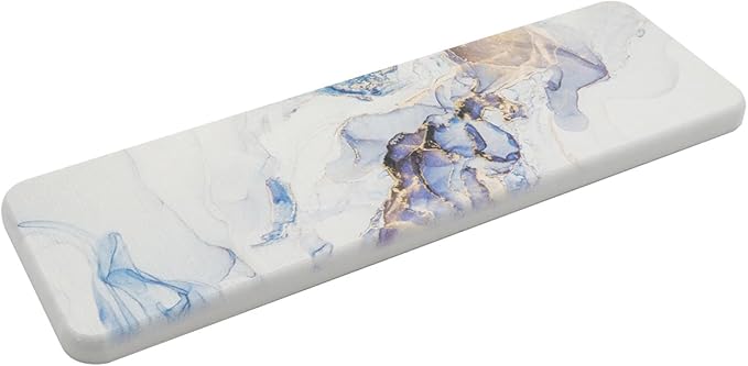 Dnyta 2pcs Blue Water Absorbing Stone Fast Drying Diatomite Bathroom Tray Diatomaceous Earth Tray for Bathroom and Kitchen