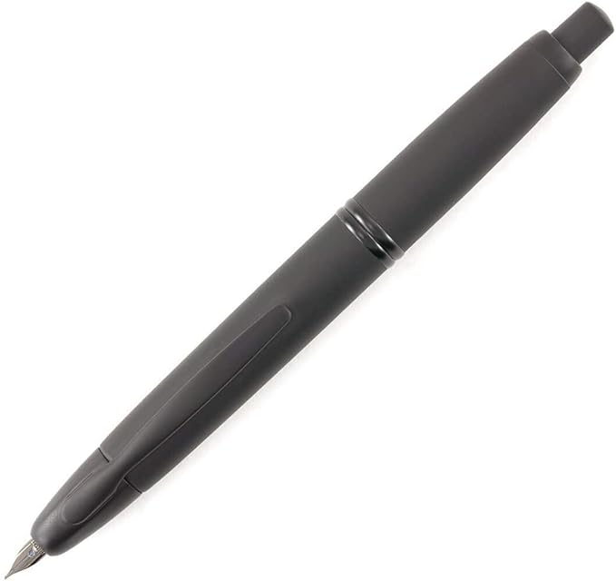 PILOT Vanishing Point Collection Refillable & Retractable Fountain Pen, Matte Black Barrel, Blue Ink, Extra Fine Nib (60579)