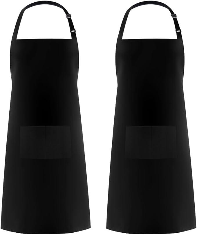 Syntus Apron for Men Women, Adjustable Cooking Kitchen Chef Aprons with 2 Pockets