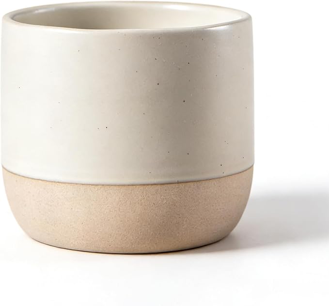 Japanese Ceramic Mug, Vintage Tea Cup, 8oz Cup, No Handle Drinking Cup for Latte Milk Water Beverage Juice Microwave and Dishwasher Safe (Beige)