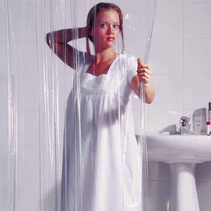 RIDDER Brillant Clear PVC Free Shower Curtain - 70.9'' X 78.7''