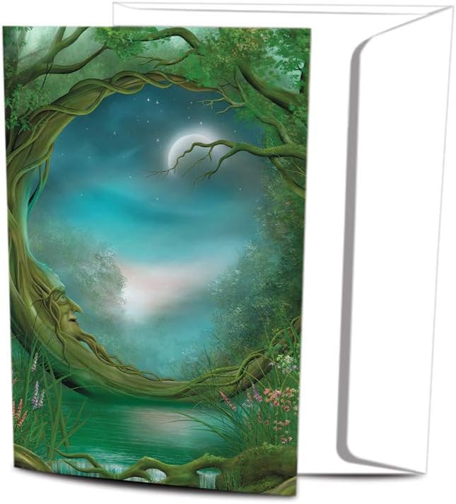 Tree-Free Greetings - All Occasion Cards - Artful Designs - 12 Greeting Cards + White Envelopes - Made in USA - 100% Recycled Paper - 4 x 6 - Day and Night (FS66495)