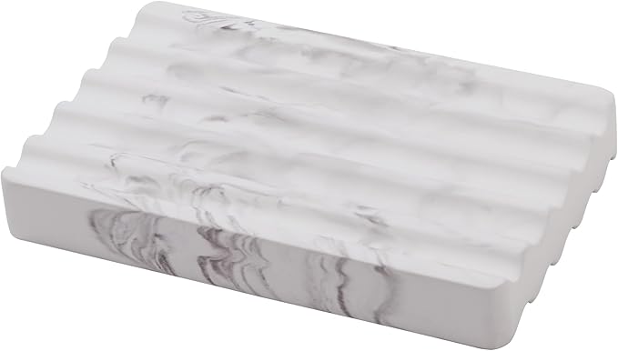 Quick Dry Diatomite Soap Dish, Water Absorbing Stone Soap Holder for Bathroom Sink, Non Slip Soap Tray for Shower or Kitchen