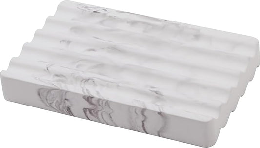Quick Dry Diatomite Soap Dish, Water Absorbing Stone Soap Holder for Bathroom Sink, Non Slip Soap Tray for Shower or Kitchen