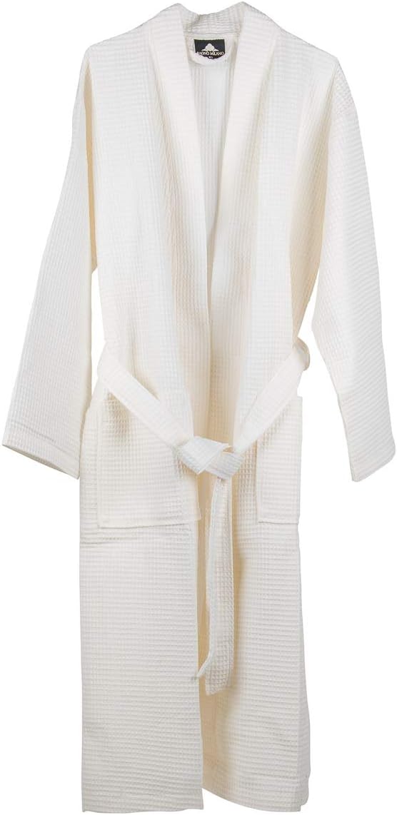 BAGNO MILANO Mens Robes, Waffle Robes For Men, Turkish Cotton Mens Bathrobes
