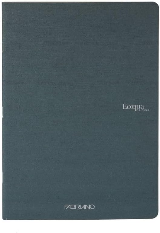 Fabriano Ecoqua Original Staple-Bound Notebook, Dark Green