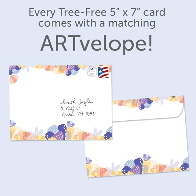 Tree-Free Greetings - Birthday Cards - Artful Designs - 2 Cards + Matching Envelopes - Made in USA - 100% Recycled Paper - 5 x 7 - Wise Woman (GT61254)