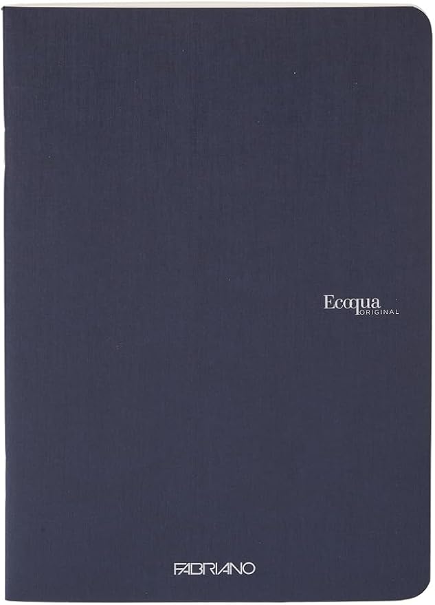 Fabriano Ecoqua Original Staple-Bound Notebook, Navy