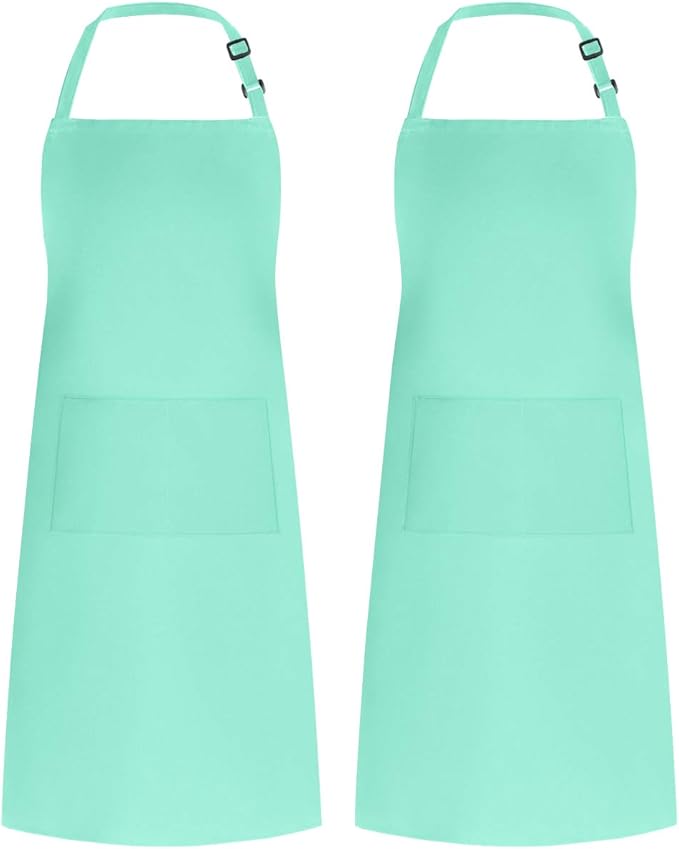 Syntus Apron for Men Women, Adjustable Cooking Kitchen Chef Aprons with 2 Pockets
