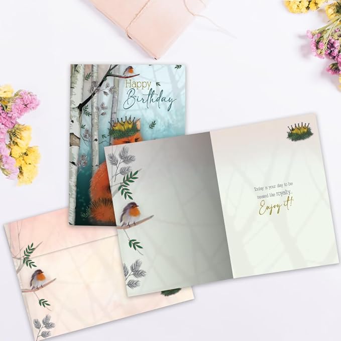Tree-Free Greetings - Birthday Cards - Artful Designs - 8 Assorted Cards + Matching Envelopes - Made in USA - 100% Recycled Paper - 5 x 7 - Cake Celebration (GA65205)