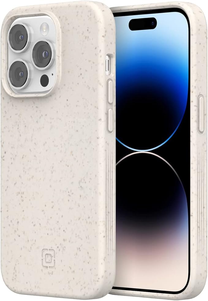 Incipio Organicore Case for iPhone 14 Pro – Slim Protection, Drop-Resistant, Precision Fit, Eco-Friendly, Durable Plant-Based Materials, Wireless Charging Compatible – Natural
