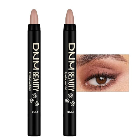 evpct 2Pcs Caramel Matte Cream Eye Shadow Brightener Sticks Set for Eyes, Caramel Matte Pencil Eye shadow Applicator Stick Pen Palette Makeup Waterproof sombras en crema para ojos 30+30