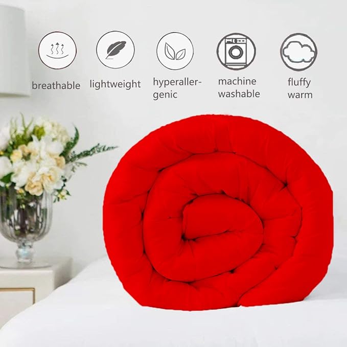 Hypoallergenic 1000-TC Pinch Pleated Down Alternative Comforter Oversized King Plus (128x120) 5-Pc ( 1pc Comforter & 2 pcs Pillow Covers ), 650 GSM & All Side Corner Tabs 100% Egyptian Cotton