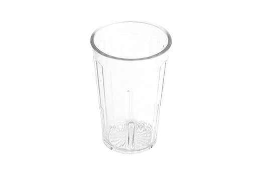 G.E.T. 8808-1-CL-EC Heavy-Duty Shatterproof Plastic Faceted Tumblers, 8 Ounce, Clear (Set of 4)