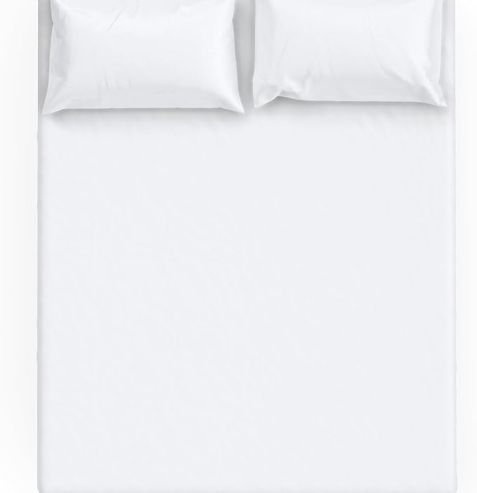 MakeMake Organics Organic Twin Fitted Sheet Set GOTS Certified Organic Cotton Fitted Sheet with 1 Pillowcase Ultra Soft Non Toxic Breathable Hypoallergenic (40"X76", Ivory)