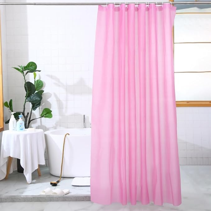 Shower Curtain Liner, 72" W X 72''H - PVC-Free, 6G PEVA Shower Curtain with 12 Rust Proof Grommets and Magnet-Weighted Bottom Hem - Moisture Stain Proof Shower Curtain Liner (Rose Red)