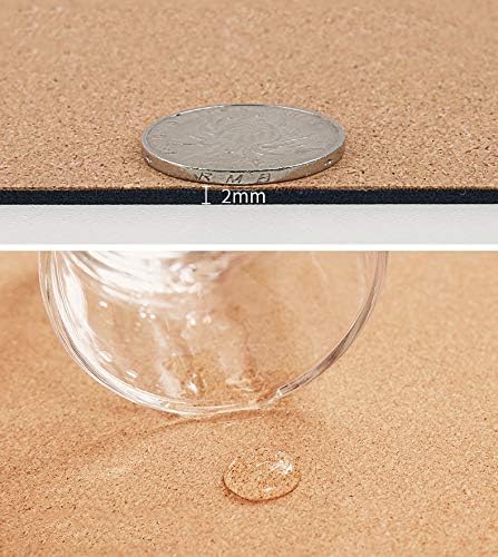 Ruby Lil Natural Cork & Leather Desk Writing Mat, Dual Use Desk Matt for Desktop,Multifunctional Office Desk Pad, PU Leather Mouse Pad,Beige,35"x 18"
