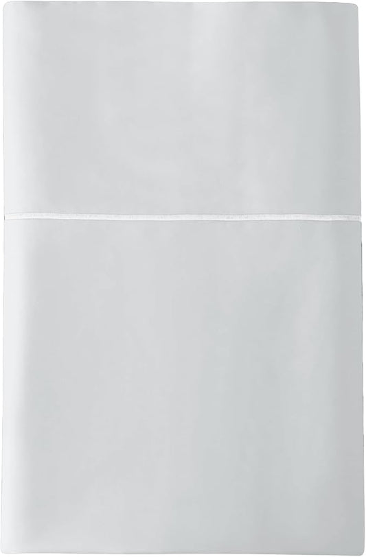 Certified Organic Full Flat Sheet Only - 100% Organic Cotton Top Sheet with Luxurious Soft and Breathable 300 Thread Count Sateen Weave Finish - GOTS & Fairtrade Certified (Shore, Full)