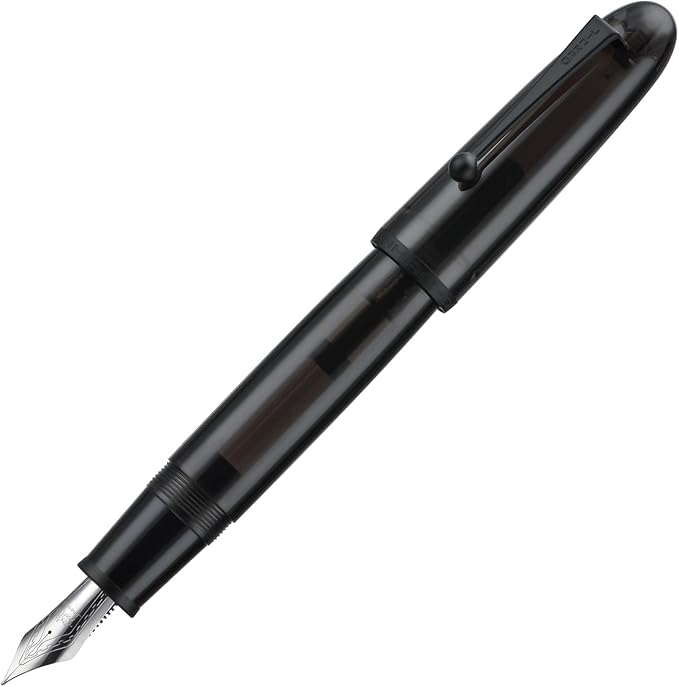 Jinhao 9019 DaDao Series Fountain Pen, Size 8 Fine Nib with Large Ink Converter, Transparent Black Acrylic Design Smooth Writing Pen