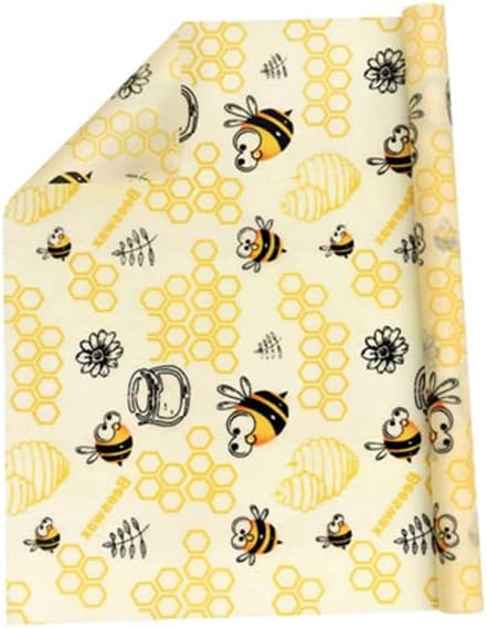 TopHomer Eco-Friendly Beeswax Food Wraps, Bread Sandwich Wrapper - Organic, Sustainable, Zero Waste, Reusable Plastic-Free Food Storage Wrap (Honey)