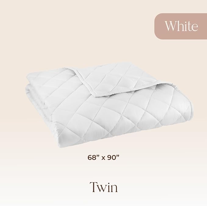 100% Organic Cotton Comforter - Comforter for Summer & All Seasons with Non Clumping Diamond Stitching - Premium Soft & Breathable Duvet Insert - GOTS & Fairtrade Certified (Twin/Twin XL)