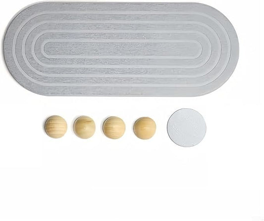 FABULETTA Diatomaceous Earth Soap Dish Tray – 30 x 10 cm Absorbing Drying Mat for Sink & Bathroom Organizer, Natural Diatomite with Wo