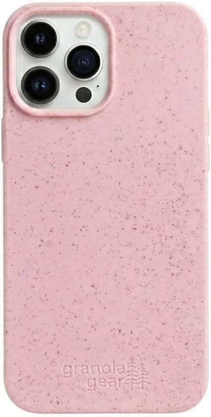 Eco by GranolaGear - Eco-Friendly Phone Case for iPhone 15 Pro Max - Biodegradable, Compostable, Plastic-Free, Made from Plants - Pink Sands