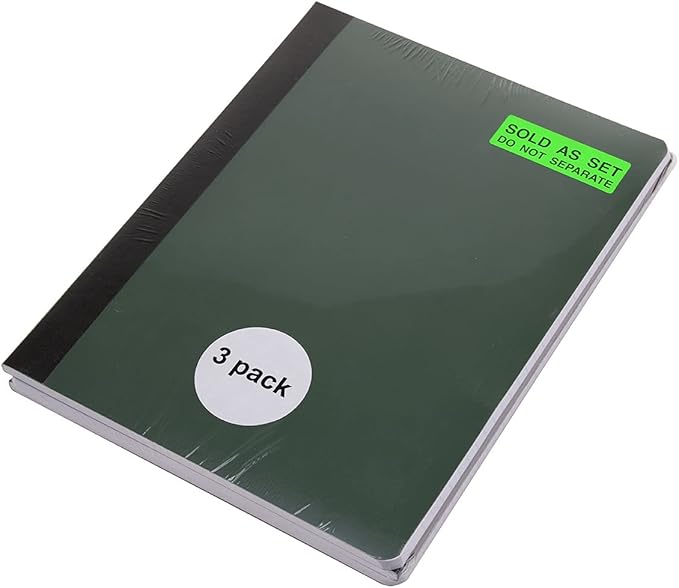 Mintra Office Poly Composition Book (3 Pack, Poly Comp - Ice, Chili, Olive)