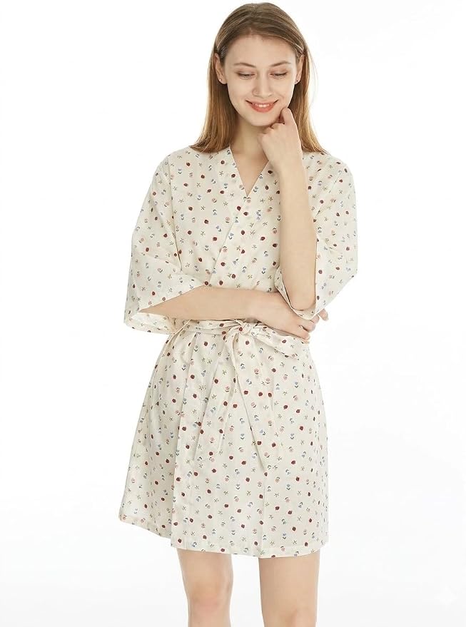 Women's 100% Cotton Bridesmaid Robes - Soft Waffle Knit Bathrobe for Bridal Party, Wedding Day Getting Ready Outfits
