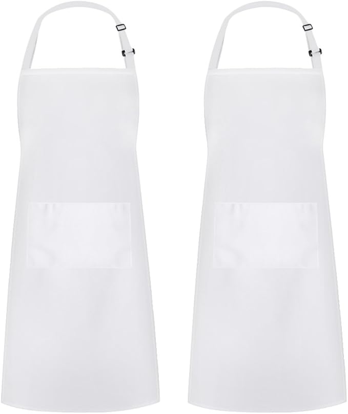 Syntus Apron for Men Women, Adjustable Cooking Kitchen Chef Aprons with 2 Pockets