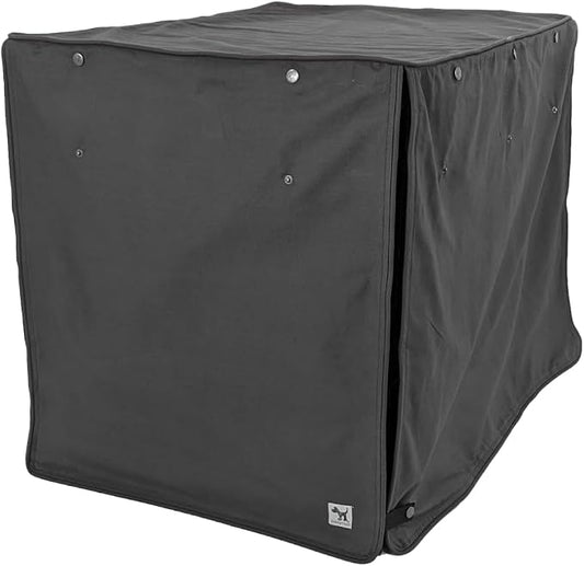 Molly Mutt I'm a Realist Dog Crate Cover, 100% Cotton Canvas Cover with 2 Roll-Up Panels, Ideal for Dog or Cat Crate, Durable, Washable, and Free of Harmful Chemicals, 36" x 23" x 25"