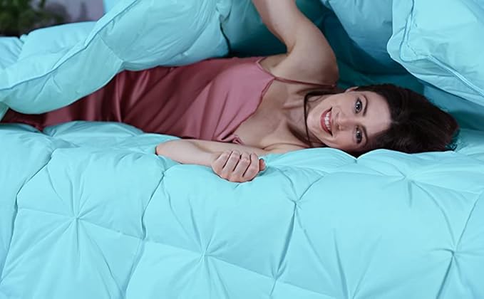 Hypoallergenic 1000-TC Pinch Pleated Down Alternative Comforter Grand King Size 106 x 106 Inches 1pc Comforter & 2 pcs Pillow Covers, 700 GSM & All Side Corner Tabs 100% Egyptian Cotton