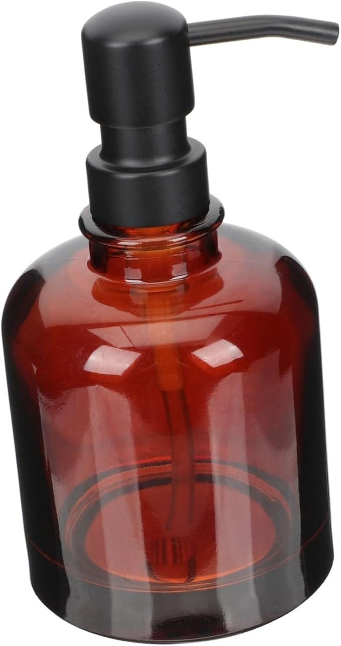 soap Dispenser Glass Soap Dispenser with Ergonomic Stainless Steel Pump Refillable Household Bottle Hand soap Container