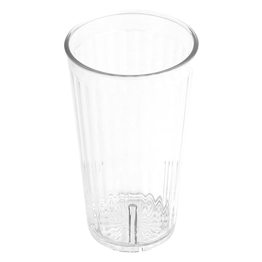 G.E.T. 8822-1-CL Heavy-Duty Shatterproof Plastic Faceted Tumblers, 22 Ounce, Clear (Set of 12)