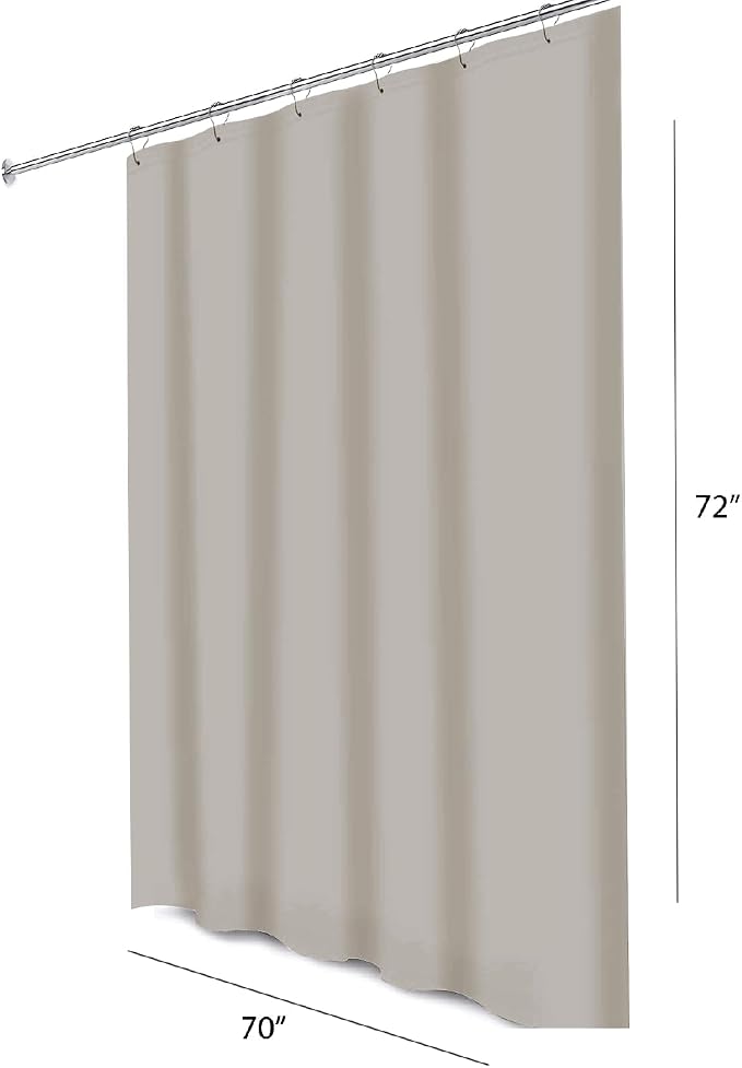 Home Expressions Brooklyn Bath & Co. Premium PEVA Shower Curtain Liner – Beige, 70 x 72 Inch, Waterproof Heavy Duty Shower Liner with Grommets & 3 Magnets (Sand)