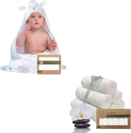KeaBabies Hooded Baby Towel for Newborn - Large Baby Bath Towels with Hood for Boys, Girls, Toddler, Extra Absorbent & Soft Newborn Bath Essentials