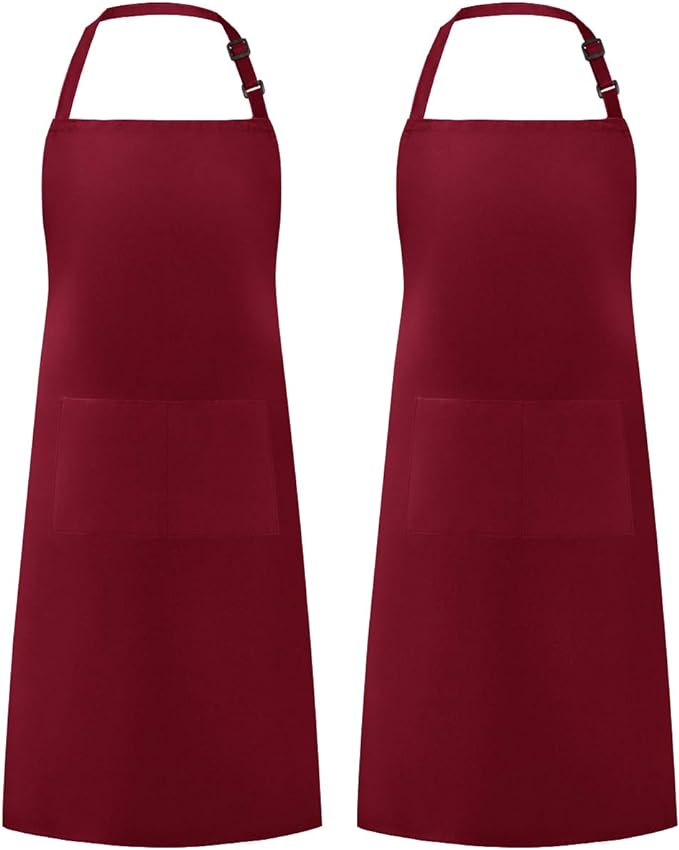 Syntus Apron for Men Women, Adjustable Cooking Kitchen Chef Aprons with 2 Pockets