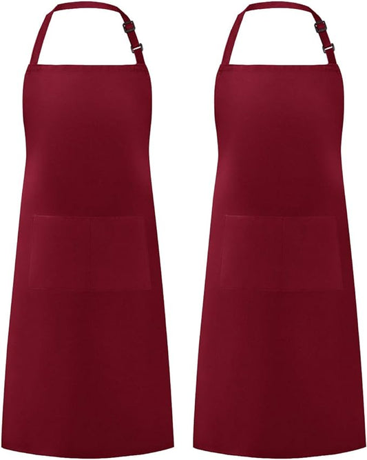 Syntus Apron for Men Women, Adjustable Cooking Kitchen Chef Aprons with 2 Pockets