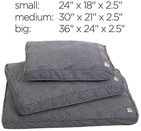 Molly Mutt Sheepy Wool-Filled Crate Pad, GOTS-Certified 100% Organic Cotton Canvas Cover with Soft 100% Natural Wool Insert, Ideal for Dog Bed or Kennel, Wild Horses, 54" x 37" x 2.5"