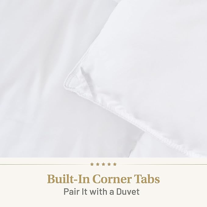 Lavish Comforts® Down Alternative Oversized Queen Comforter - Extra Fluffy Duvet Insert, Hotel Queen, Puffy Thick All Season Premium Cooling Comforter - White 102x86
